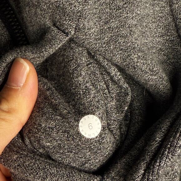 Lululemon Womens 6 Heathered Speckled Black Gray Scuba Hoodie III French Terry - Picture 9 of 9